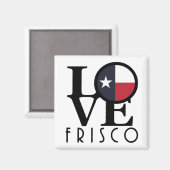 LOVE Frisco Texas Magneet (Voorkant / Achterkant)