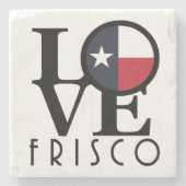 LOVE Frisco Texas Stenen Onderzetter (Voorkant)