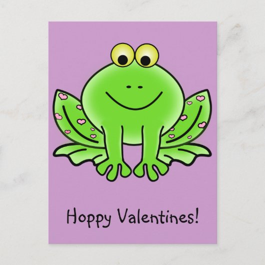Love Frog Funny Greeting: Hoppy Valentijnsdag Feestdagenkaart (Voorkant)