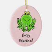 Love Frog Funny Greeting: Hoppy Valentijnsdag Keramisch Ornament (Rechts)