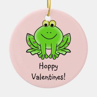Love Frog Funny Greeting: Hoppy Valentijnsdag Keramisch Ornament