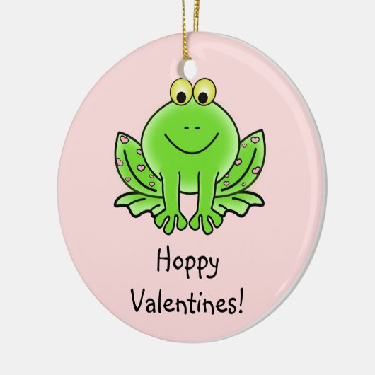 Love Frog Funny Greeting: Hoppy Valentijnsdag Keramisch Ornament (Links)