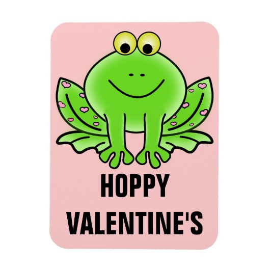 Love Frog Funny Greeting: Hoppy Valentijnsdag Magneet (Verticaal)