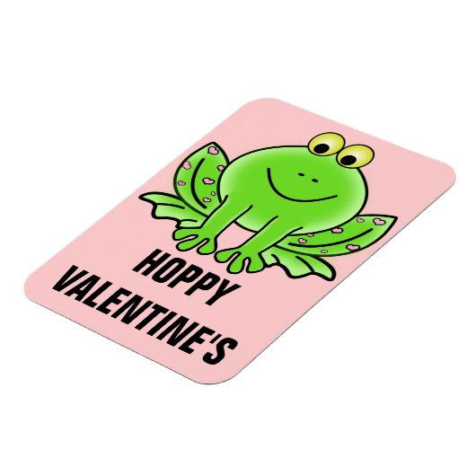 Love Frog Funny Greeting: Hoppy Valentijnsdag Magneet (Linkerzijde)