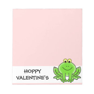 Love Frog Funny Greeting: Hoppy Valentijnsdag Notitieblok