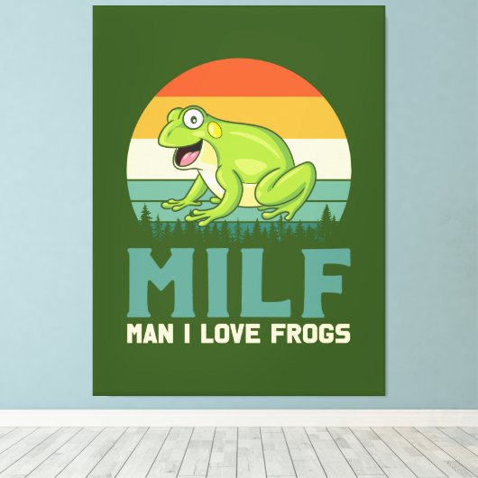 Love Frogs Canvas Print (Insitu (Houten vloer))
