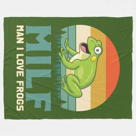 Love Frogs Fleece Blanket (Voorkant (Horizontaal))