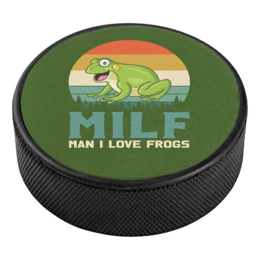Love Frogs Hockey Puck (3/4)
