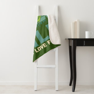 Love Frogs Sherpa Blanket Deken