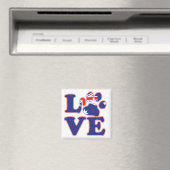 Love-from-Australia-Paw-Print Magneet (Insitu (Vaatwasser))