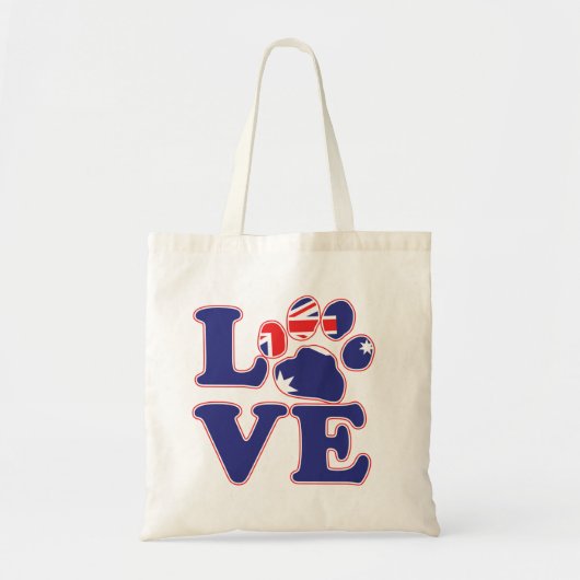 Love-from-Australia-Paw-Print Tote Bag (Voorkant)