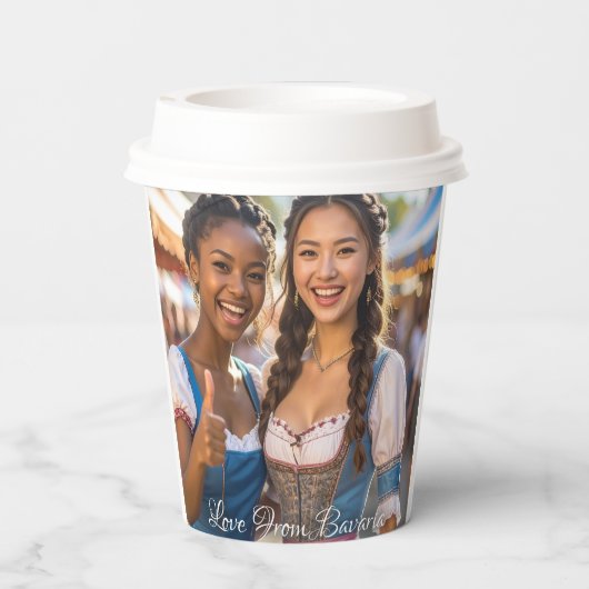 Love From Bavaria Papieren Bekers (Achterkant)