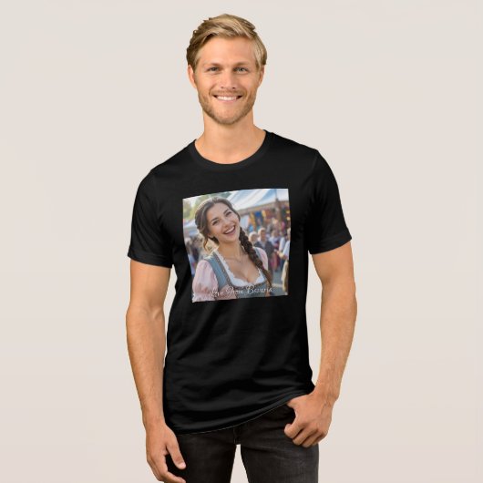 LOVE FROM BAVARIA Tri-Blend SHIRT (Voorkant volledig)