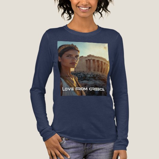 LOVE FROM GREECE Tri-Blend SHIRT (Voorkant)