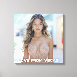 LOVE FROM VEGAS CANVAS AFDRUK