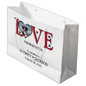 Love From Your Dog Wedding Gift Bag Groot Cadeauzakje (Voorkant Gekanteld)