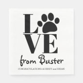 Love from your Dog Wedding Servet (Voorkant)