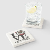 LOVE Fullerton California Stenen Onderzetter (Zijkant)