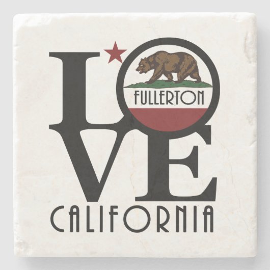 LOVE Fullerton California Stenen Onderzetter (Voorkant)