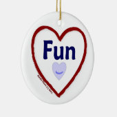 Love Fun Keramisch Ornament (Rechts)