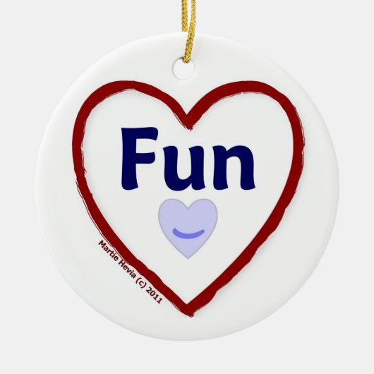 Love Fun Keramisch Ornament (Voorkant)