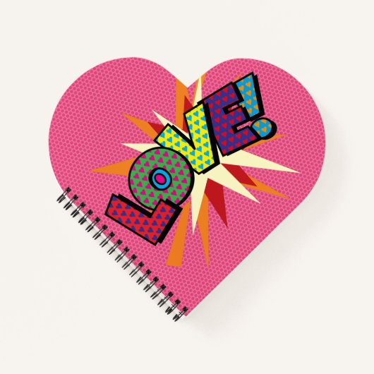 LOVE Fun Retro Stripboek Notitieboek (Voorkant)