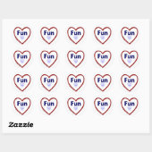 Love Fun Ronde Sticker (Vel)