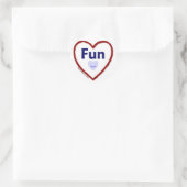 Love Fun Ronde Sticker (Tas)