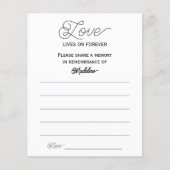 Love Funeral Attendance Kaart Deel een herinnering (Voorkant)