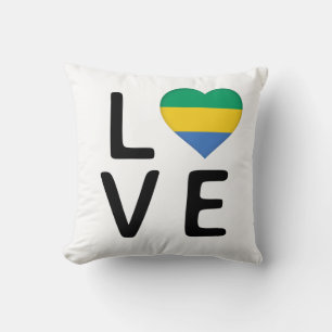 Love - Gabon Flag Kussen