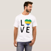 Love - Gabon Flag T-shirt (Voorkant volledig)