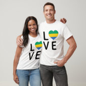 Love - Gabon Flag T-shirt (Unisex)