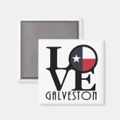 LOVE Galveston Texas Magneet (Voorkant / Achterkant)