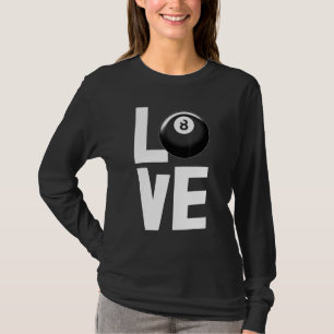 Love Game S Biljart Speler T - shirts Mannen Spel