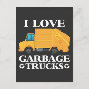 Love Garbage Truck kinder boy girl peuter Trucks Briefkaart