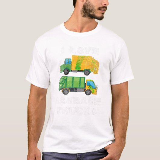 Love Garbage Trucks Shirt Toddler (Voorkant)