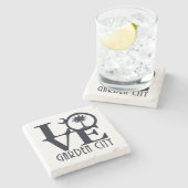 :LOVE Garden City, SC Stenen Onderzetter (Zijkant)