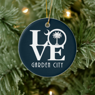 LOVE Garden City South Carolina Keramisch Ornament