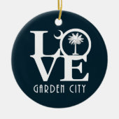LOVE Garden City South Carolina Keramisch Ornament (Voorkant)
