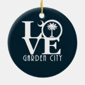 LOVE Garden City South Carolina Keramisch Ornament (Achterkant)