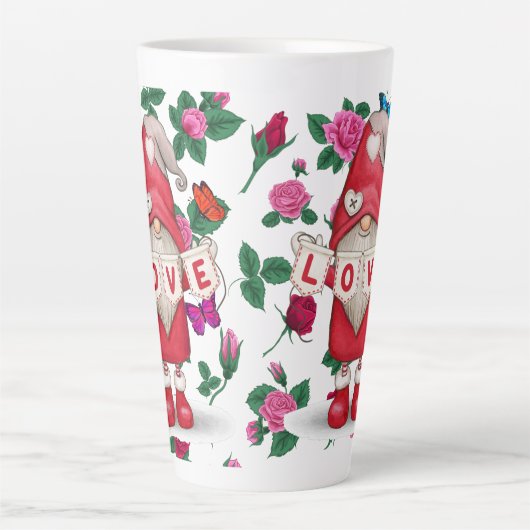 Love Garden Gnome Latte Mok (Voorkant)