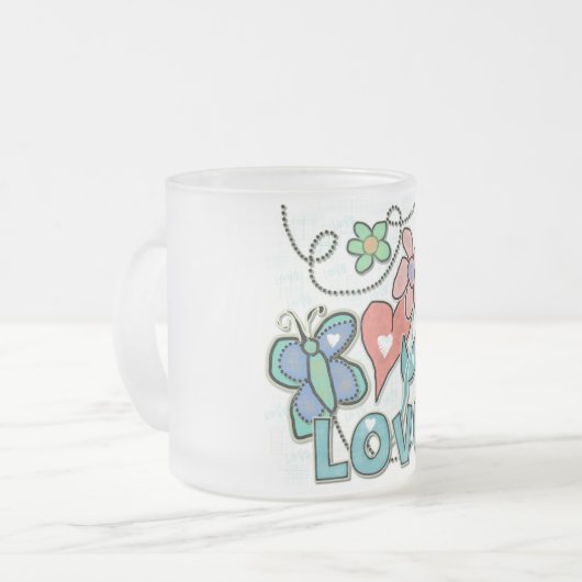 Love Garden Matglas Koffiemok (Voorkant links)