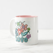 Love Garden Tweekleurige Koffiemok (Voorkant links)