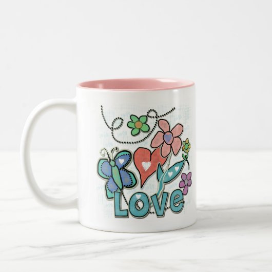 Love Garden Tweekleurige Koffiemok (Links)