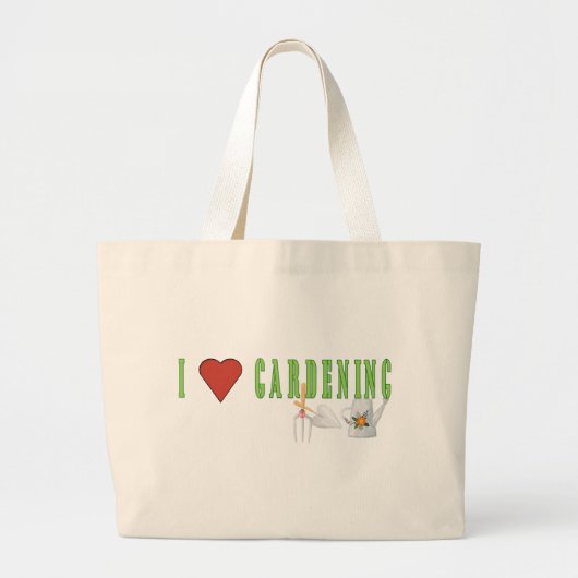 Love Gardening Grote Tote Bag (Voorkant)