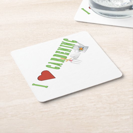 Love Gardening Kartonnen Onderzetters (Schuin)