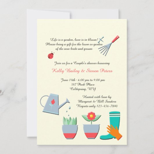 Love Gardening Shower Invitation Kaart (Voorkant)