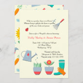 Love Gardening Shower Invitation Kaart (Voorkant / Achterkant)