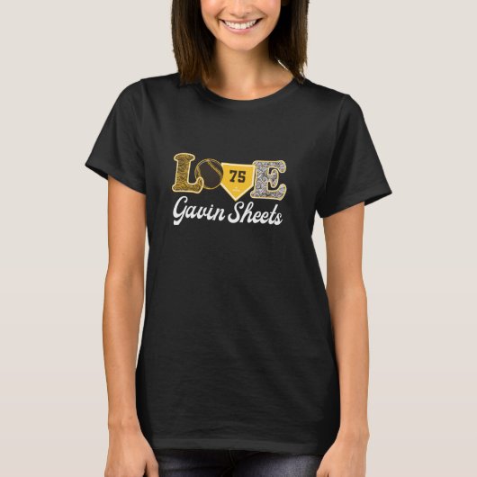 Love Gavin Sheets San Diego Baseball MLBPA T-shirt (Voorkant)