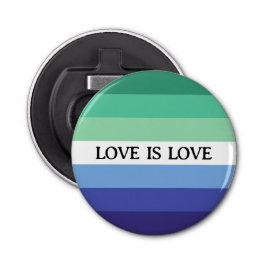 Love Gay Flag LGBTQ Button Flesopener